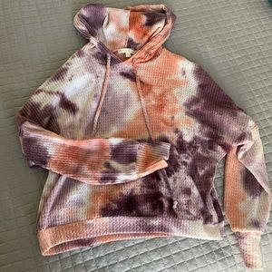 Tie dye waffle hoodie
